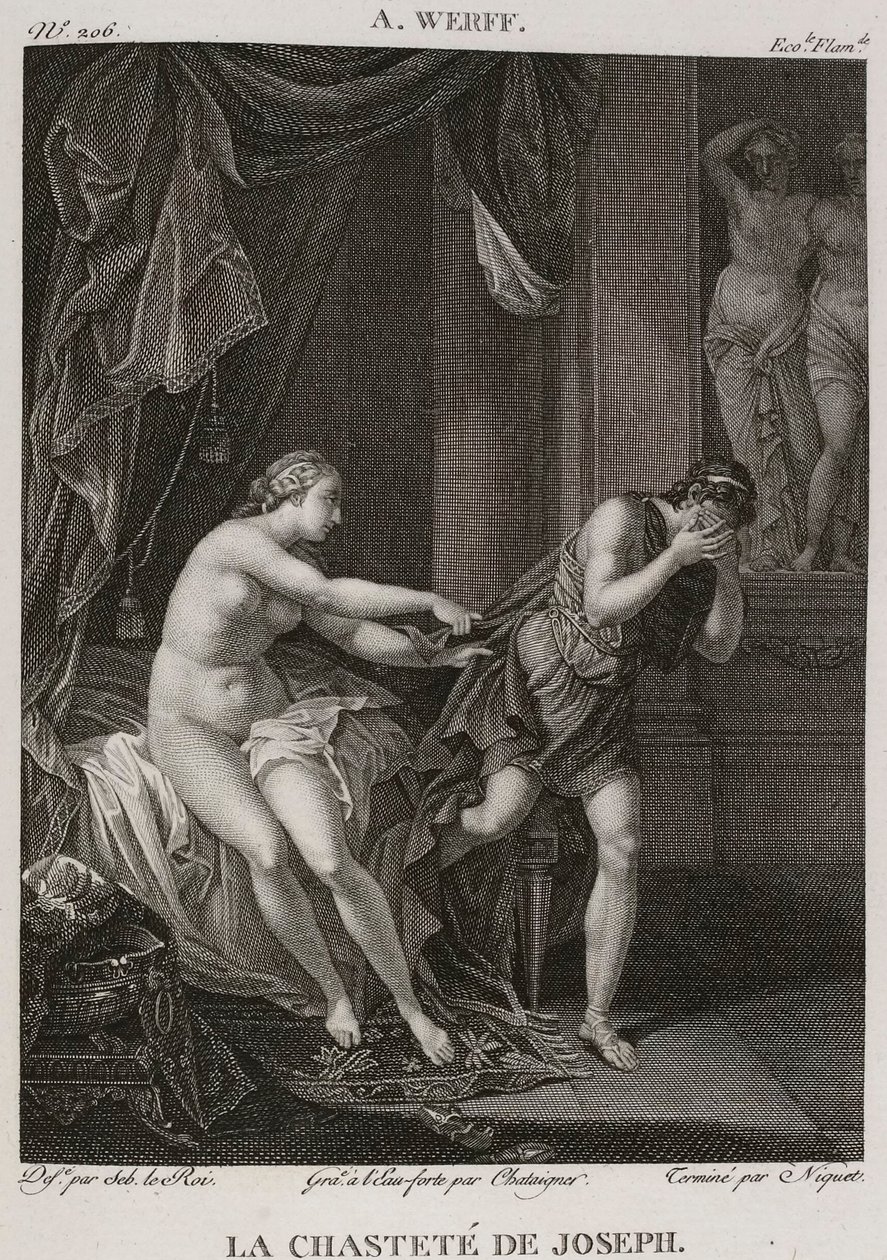 Denis-Sébastien Leroy, Chataigner og Niquet - The Chastity of Joseph, etter Adriaen van der Werff - 1802-1815 av Denis Sebastien Leroy