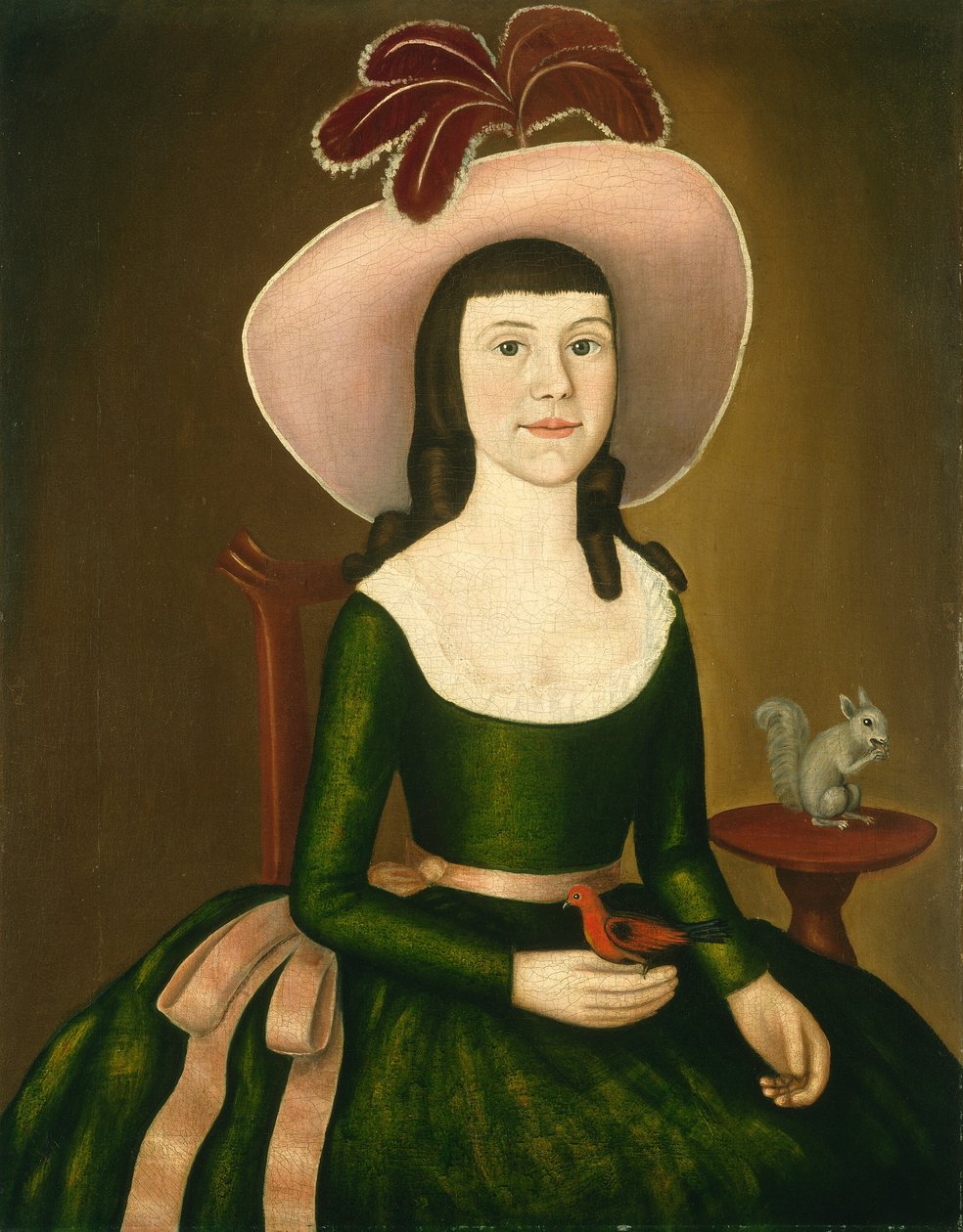 Frøken Denison fra Stonington, Connecticut, muligens Matilda Denison, ca. 1790 av Denison Limner