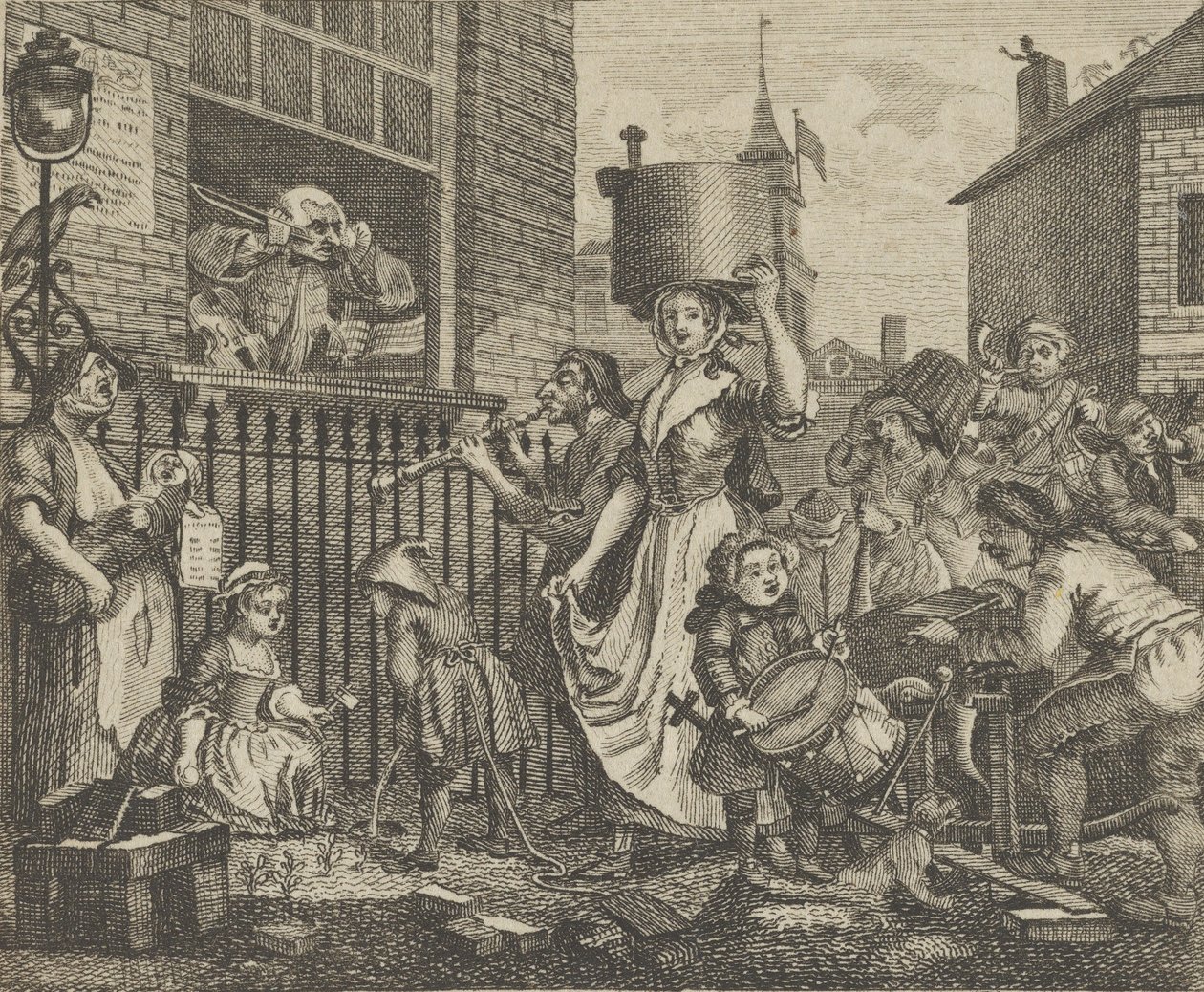 Den rasende musikeren, ca. 1800. av Dent