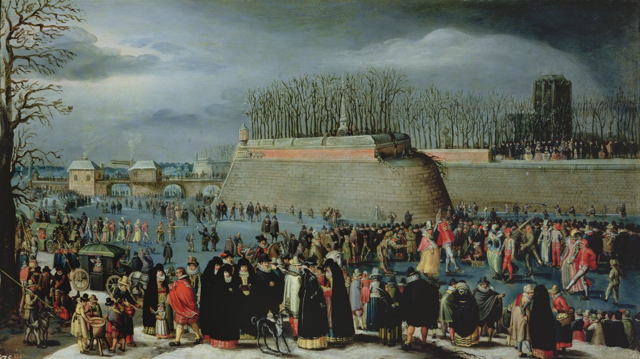 Skøyter under karneval av Denys van Alsloot
