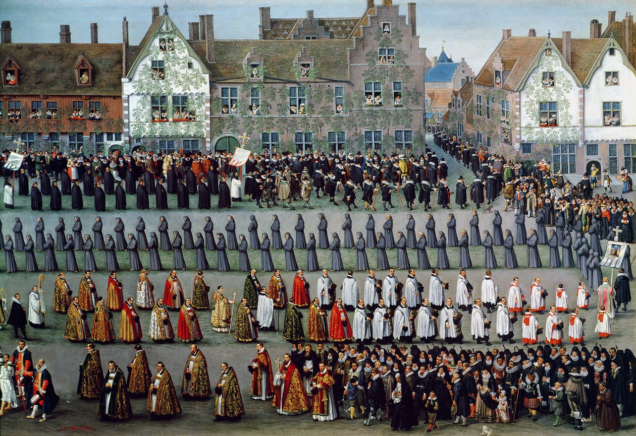 Erkehertuginnen Isabellas triumf (1556-1633) i Ommegang i Brussel, 31. mai 1615, 1616 (detaljer) av Denys van Alsloot