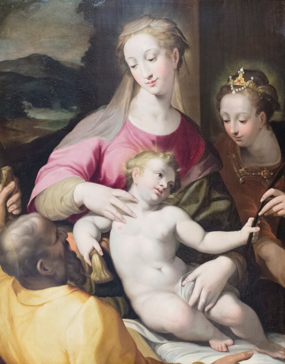 Det mystiske ekteskapet til St Catherine av Denys Calvaert or Calvart