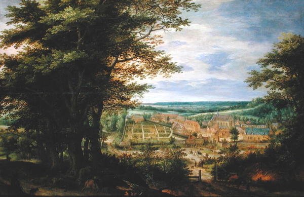 Abbaye de La Cambre i Soignes-skogen, 1609 av Denys van Alsloot
