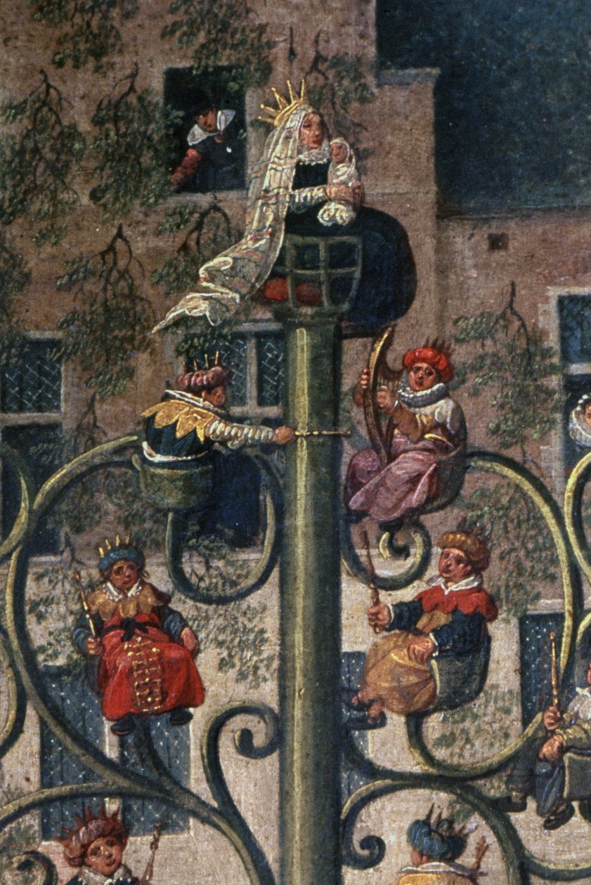 Erkehertuginne Isabellas triumf i Brussel Ommeganck søndag, 31. mai 1615, detalj av bilen med stammen til Jesse, 1615 (detalj av 75629) av Denys van Alsloot