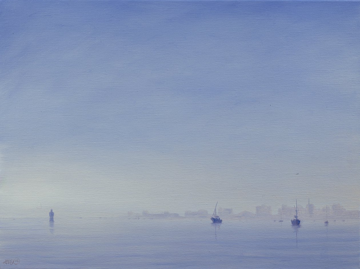 Mumbai havn (olje på lerret) av Derek Hare