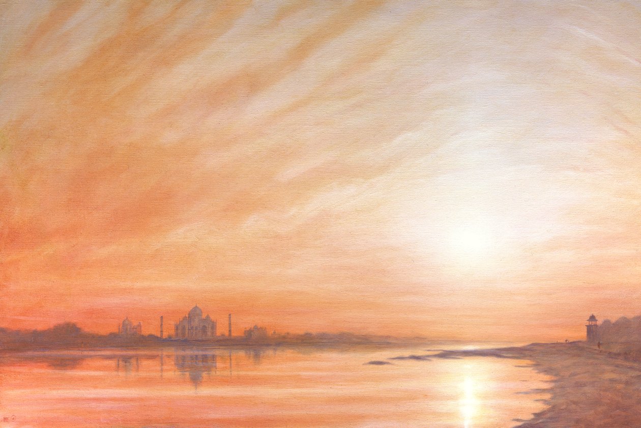 Taj Mahal ved solnedgang av Derek Hare