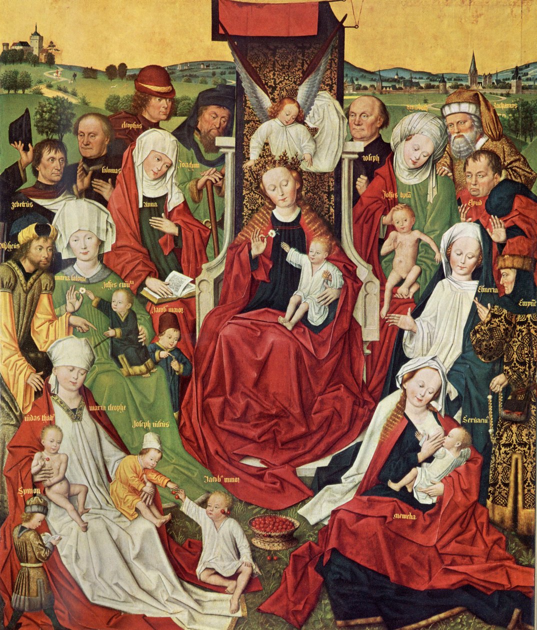 Dortmund Propsteikirche, Derick Baegert altertavle, venstre panel av Derick Baegert