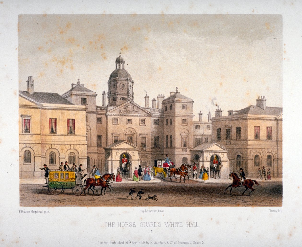 Horse Guards, Westminster, London, 1854. av Deroy