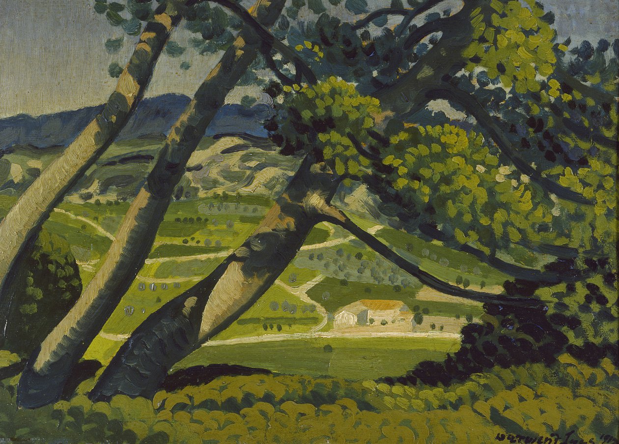 Trær, Provence, 1912 av Derwent Lees