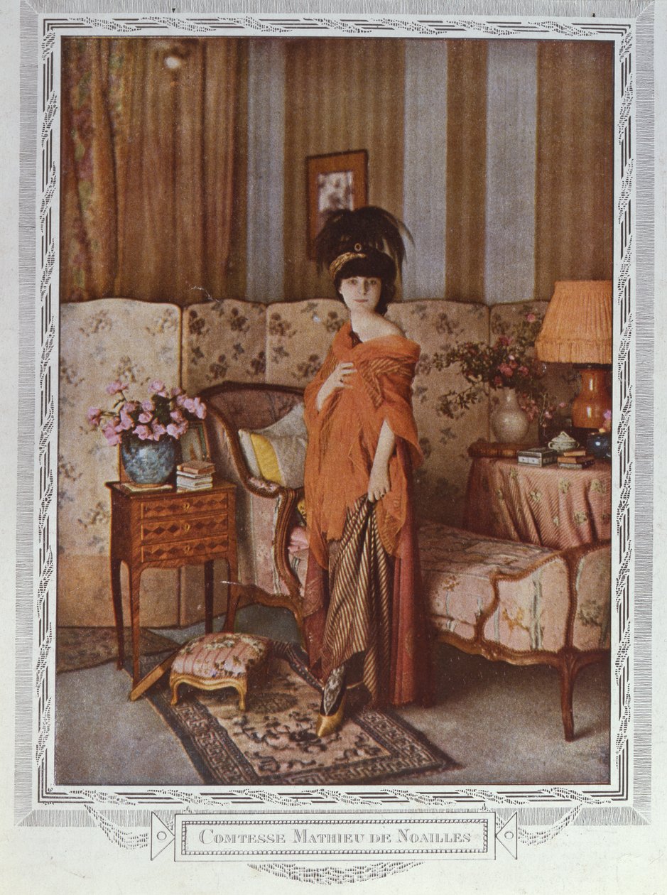 Grevinne Anna de Noailles (1876-1933) 1913 av Marcellin Gilbert Desboutin