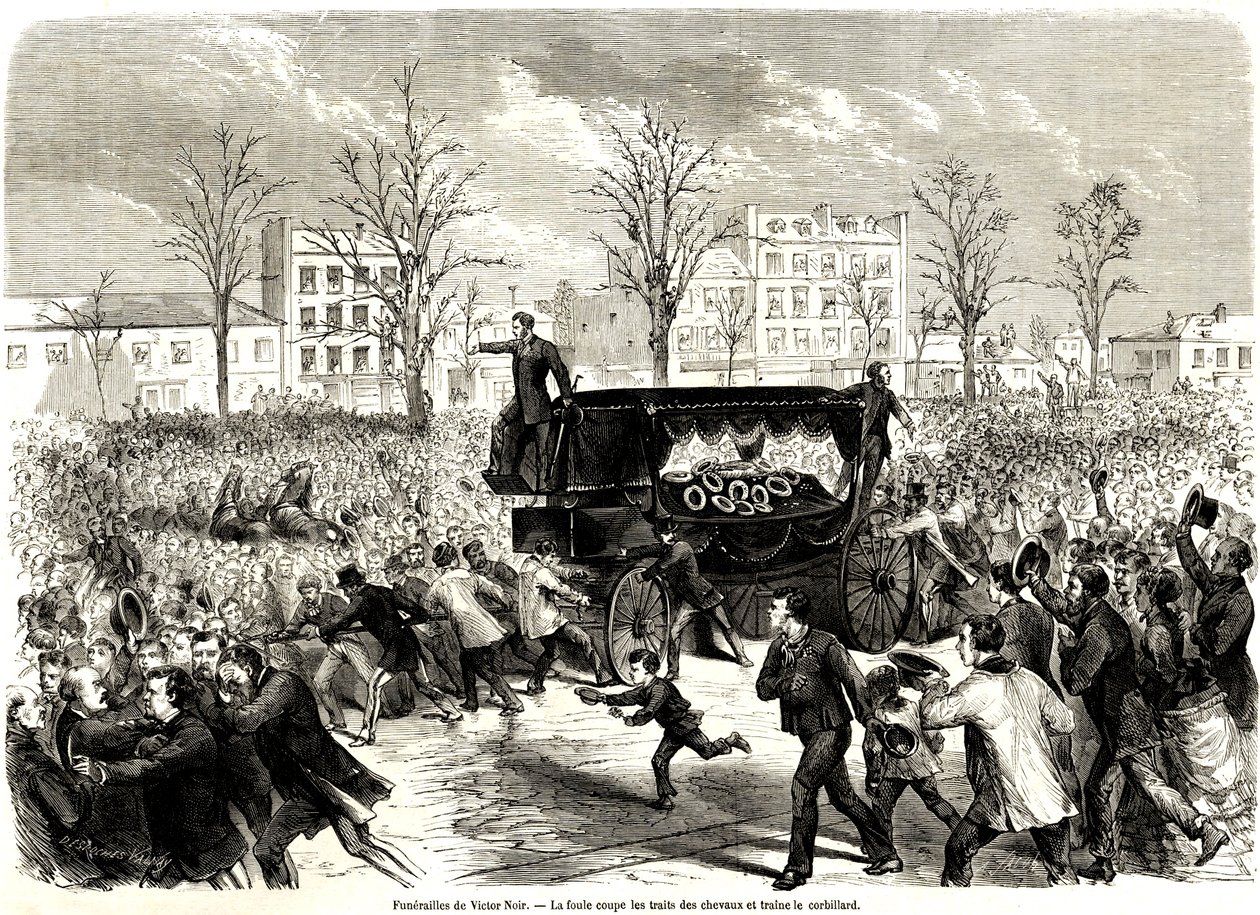 Begravelse av Victor Noir av Desroches Valnay