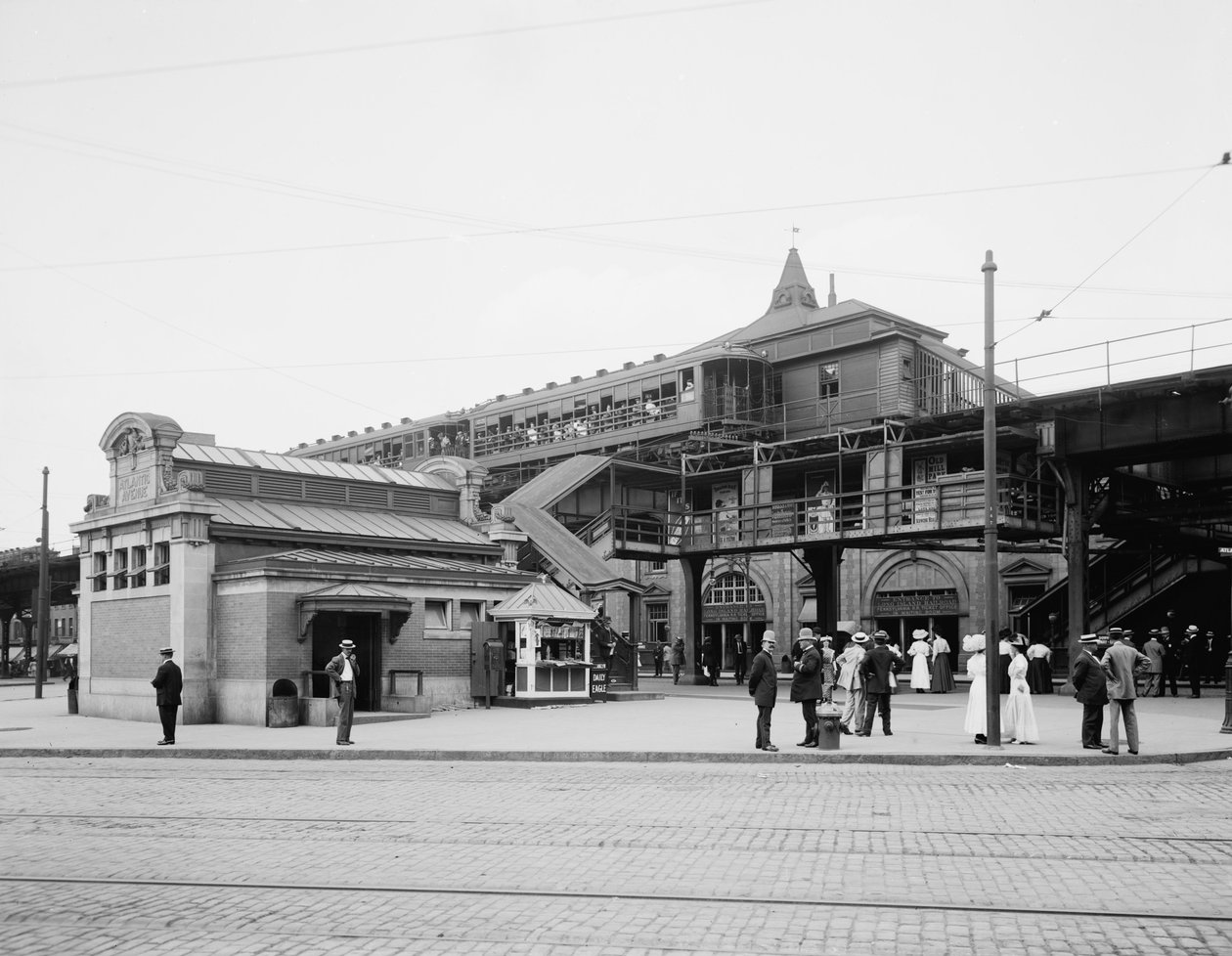 Atlantic Avenue, T-baneinngang, Brooklyn, NY, ca. 1910-20 av Detroit Publishing Co.