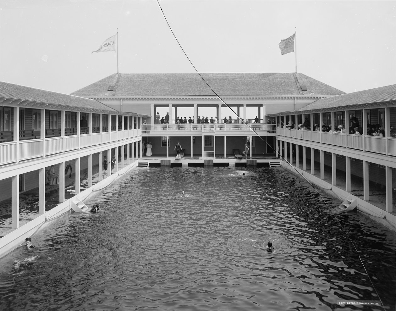 Badebasseng i kasinoet, Palm Beach, Florida, ca. 1905 av Detroit Publishing Co.