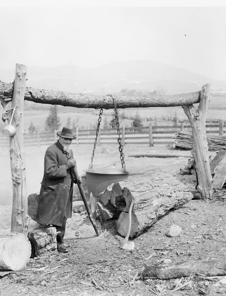 Lage lønnesirup på god gammeldags måte, ca. 1906 av Detroit Publishing Co.