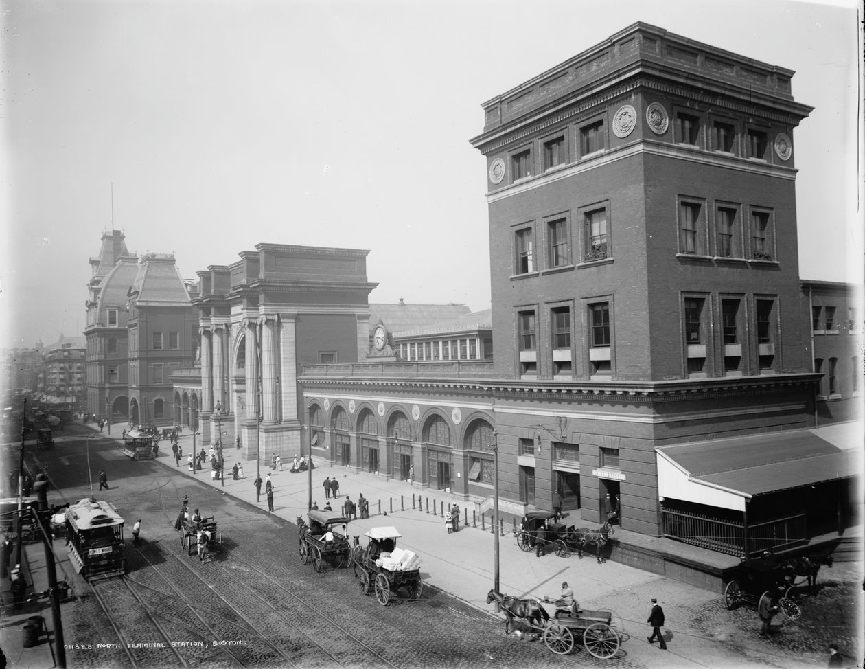 North Terminal Station, Boston av Detroit Publishing Co.