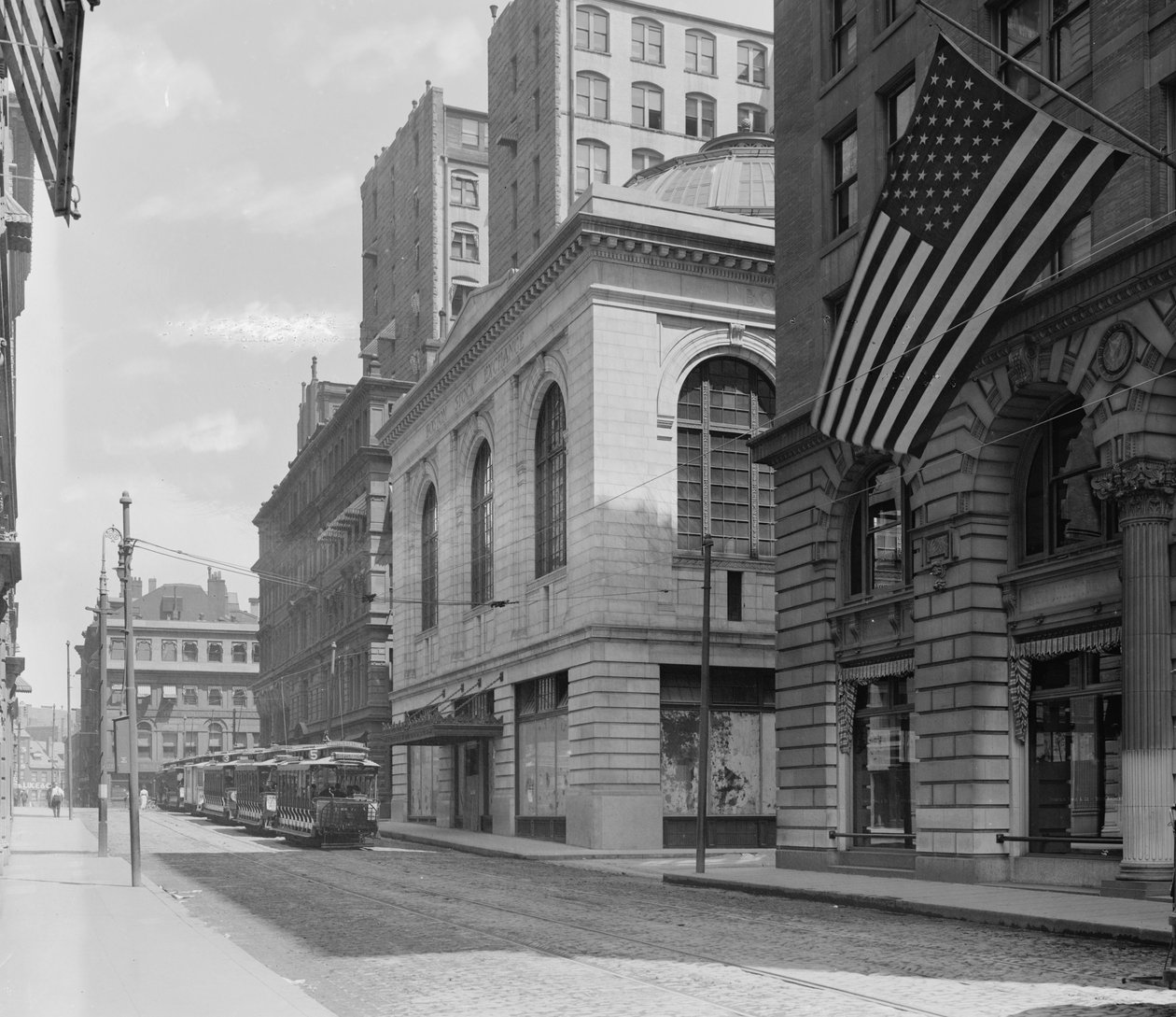 Børsen, Congress Street, Boston, Massachusetts, ca. 1910-20 av Detroit Publishing Co.