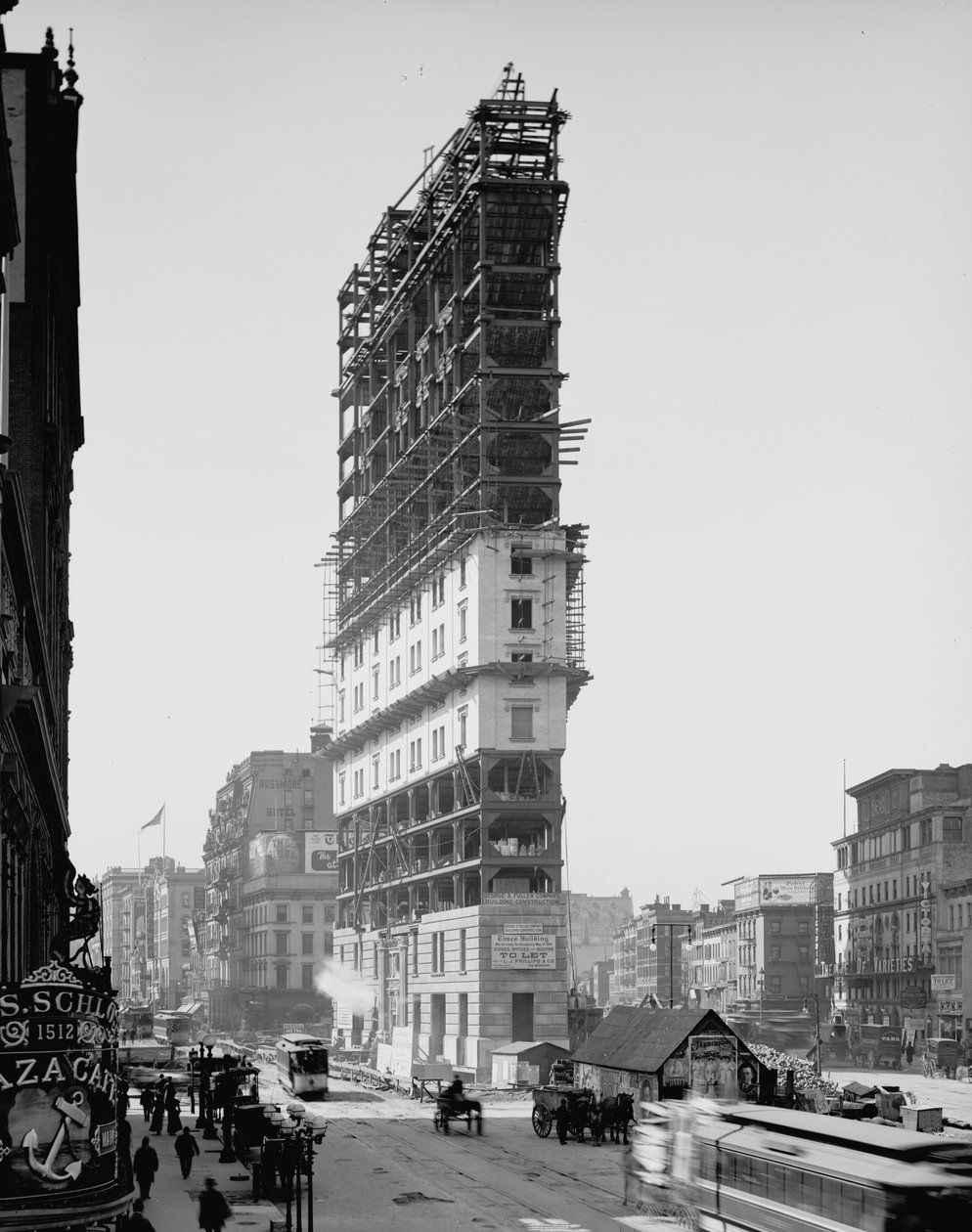 Times Building under construction, New York, N.Y., ca. 1903 av Detroit Publishing Co.