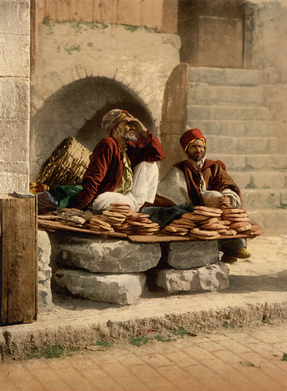 Brødselger av Jerusalem, Det hellige land, ca. 1890-c. 1900 (fotokromtrykk) av Detroit Photographic Co.