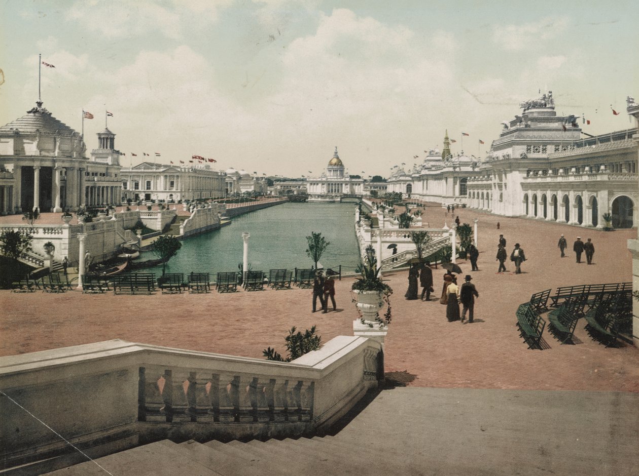 Grand Court, Trans-Mississippi Exposition, 1898 av Detroit Photographic Co.