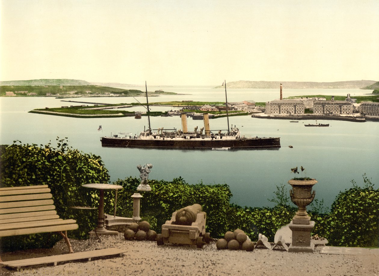 Queenstown havn. County Cork, ca. 1890 av Detroit Photographic Co.