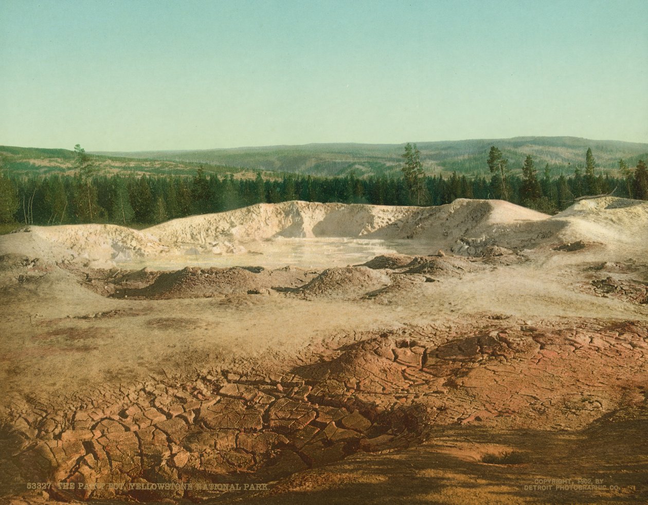 The Paint Pot, Yellowstone nasjonalpark, ca. 1902 (fotokrom) av Detroit Photographic Co.
