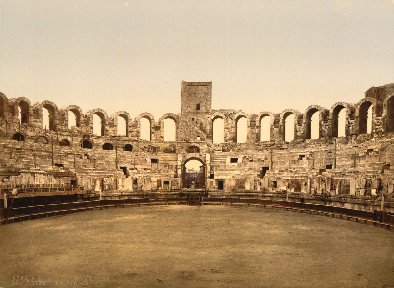 Arena, Arles, Frankrike, Photochrome Print, rundt 1900 av Detroit Publishing Co.