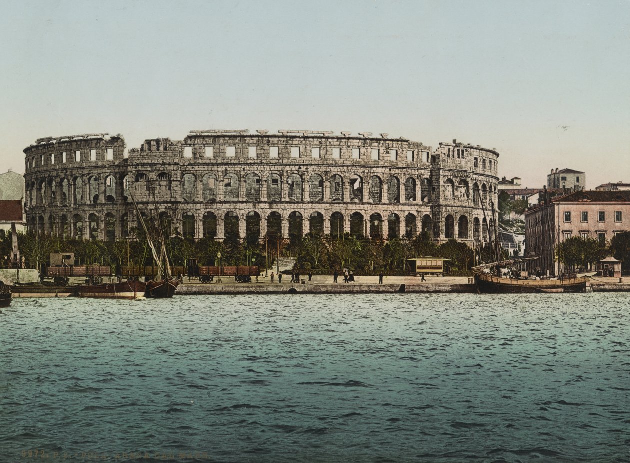 Arena del Mare, Pola, ca. 1900 (fotomekanisk trykk) av Detroit Publishing Co.