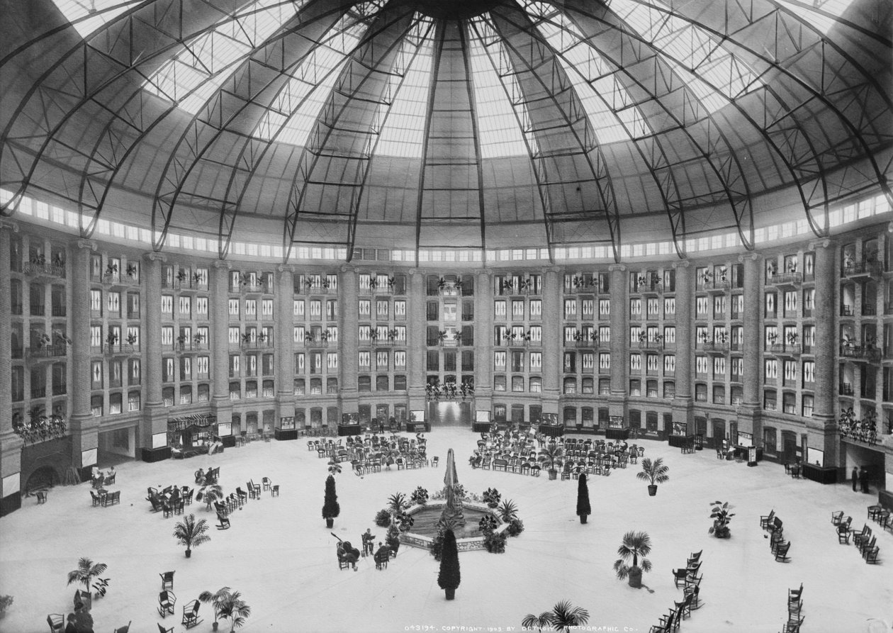 Atrium of New West Baden Springs Hotel, West Baden Springs, Indiana, ca. 1900-15 av Detroit Publishing Co.