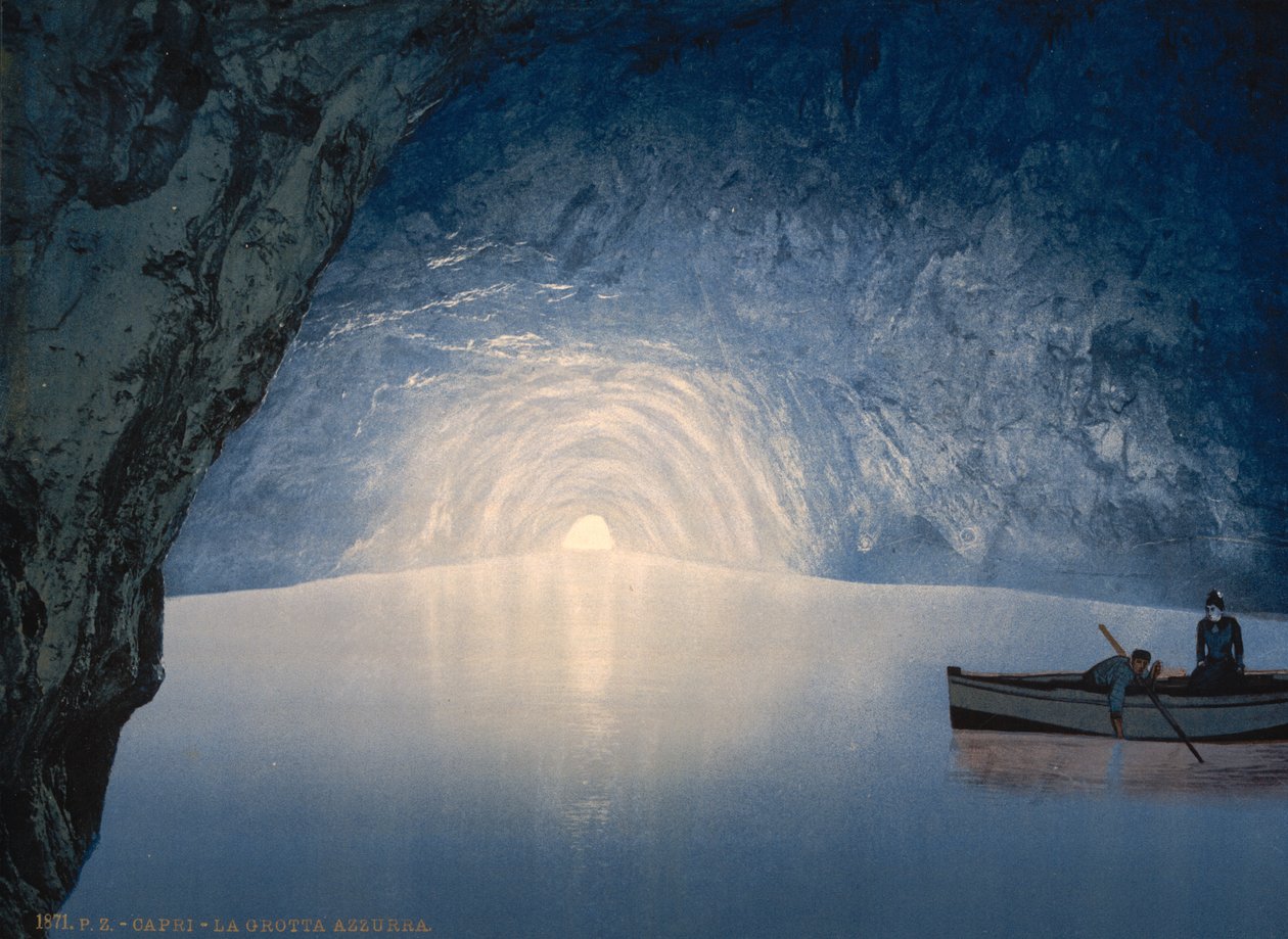 Blå grotte, Capri Island, 1890-1900 av Detroit Publishing Co.