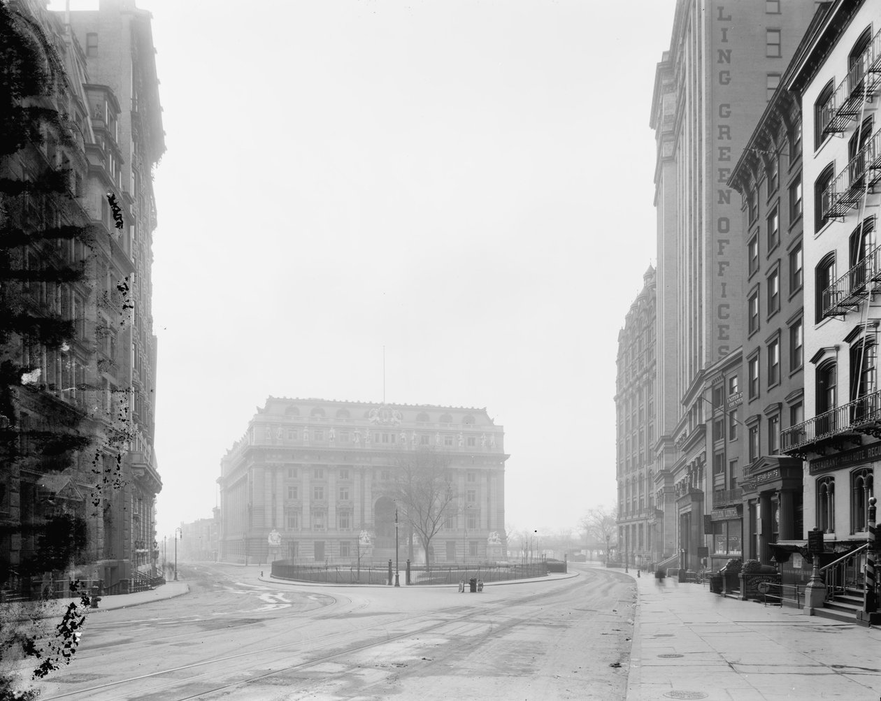 Custom House og Bowling Green, New York, N.Y., ca. 1907-10 av Detroit Publishing Co.