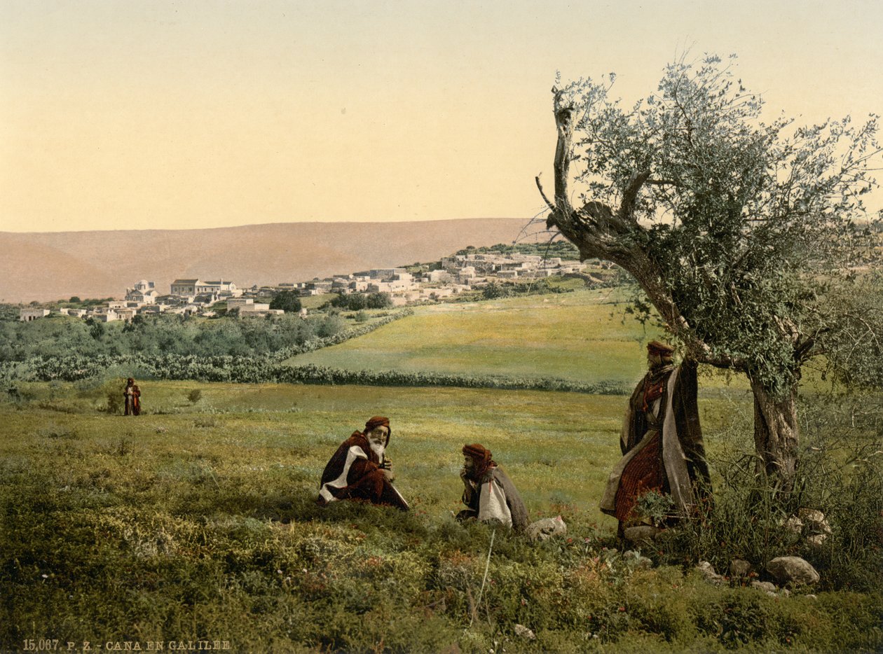 Generelt bilde, Kana i Galilea, Det hellige land, ca. 1890–1900 (fotokromtrykk) av Detroit Publishing Co.