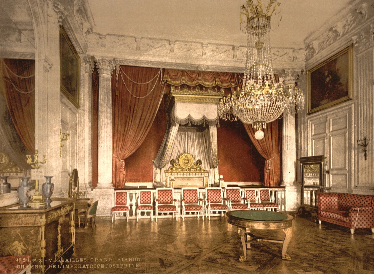 Grand Trianon, keiserinnens kammer, Versailles, ca. 1890-1900 av Detroit Publishing Co.