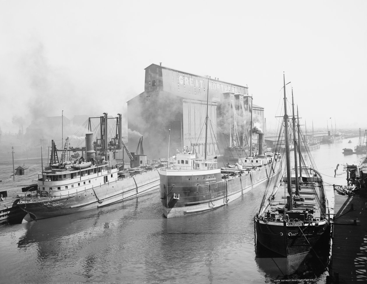Great Northern Elevator og frakt, Buffalo, New York av Detroit Publishing Co.
