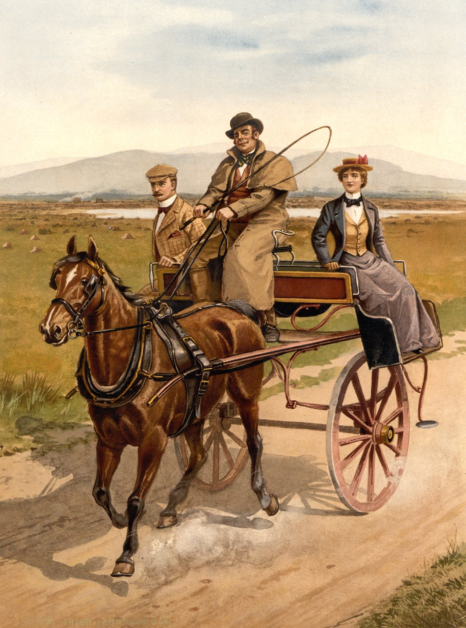 Irsk jaunting-bil, ca. 1890 av Detroit Publishing Co.
