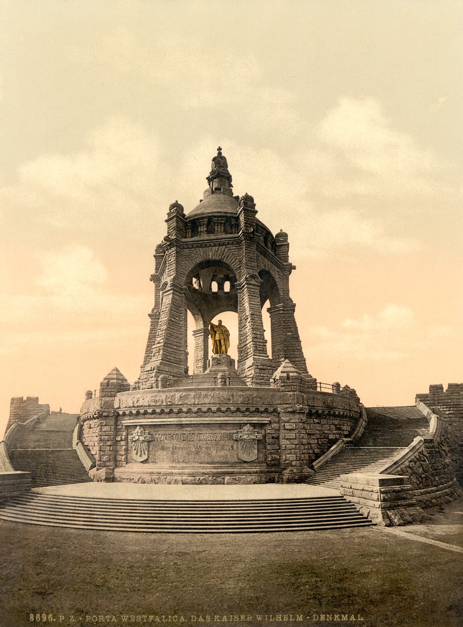Kaiser Wilhelm-monumentet, Westfalen, Tyskland, ca. 1900 av Detroit Publishing Co.