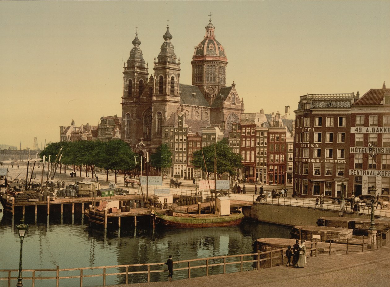 Nicholas-kirken, Amsterdam, 1890-90 av Detroit Publishing Co.