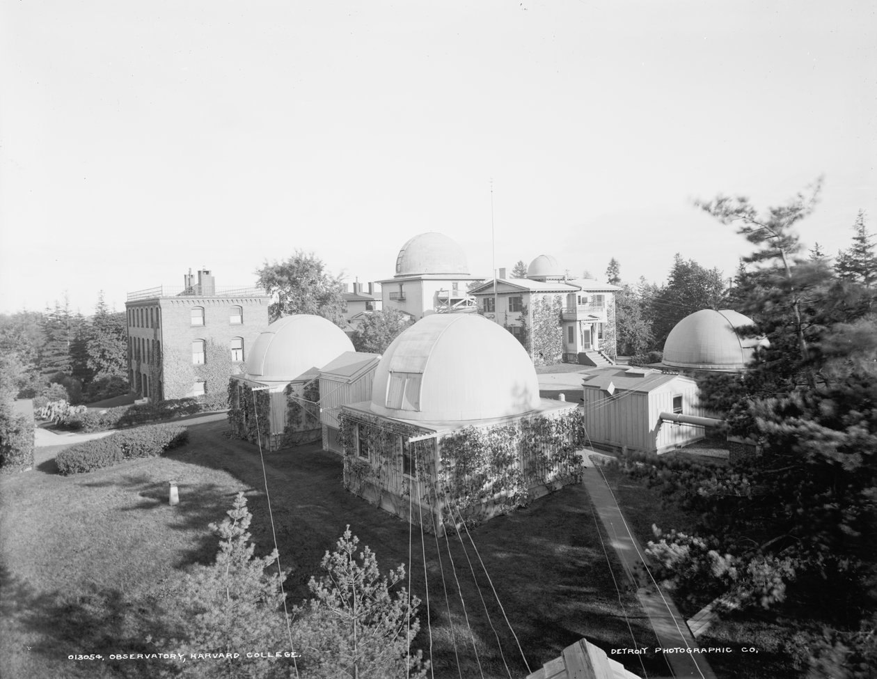 Observatory, Harvard College, ca. 1900 (s/hvitt-bilde) av Detroit Publishing Co.
