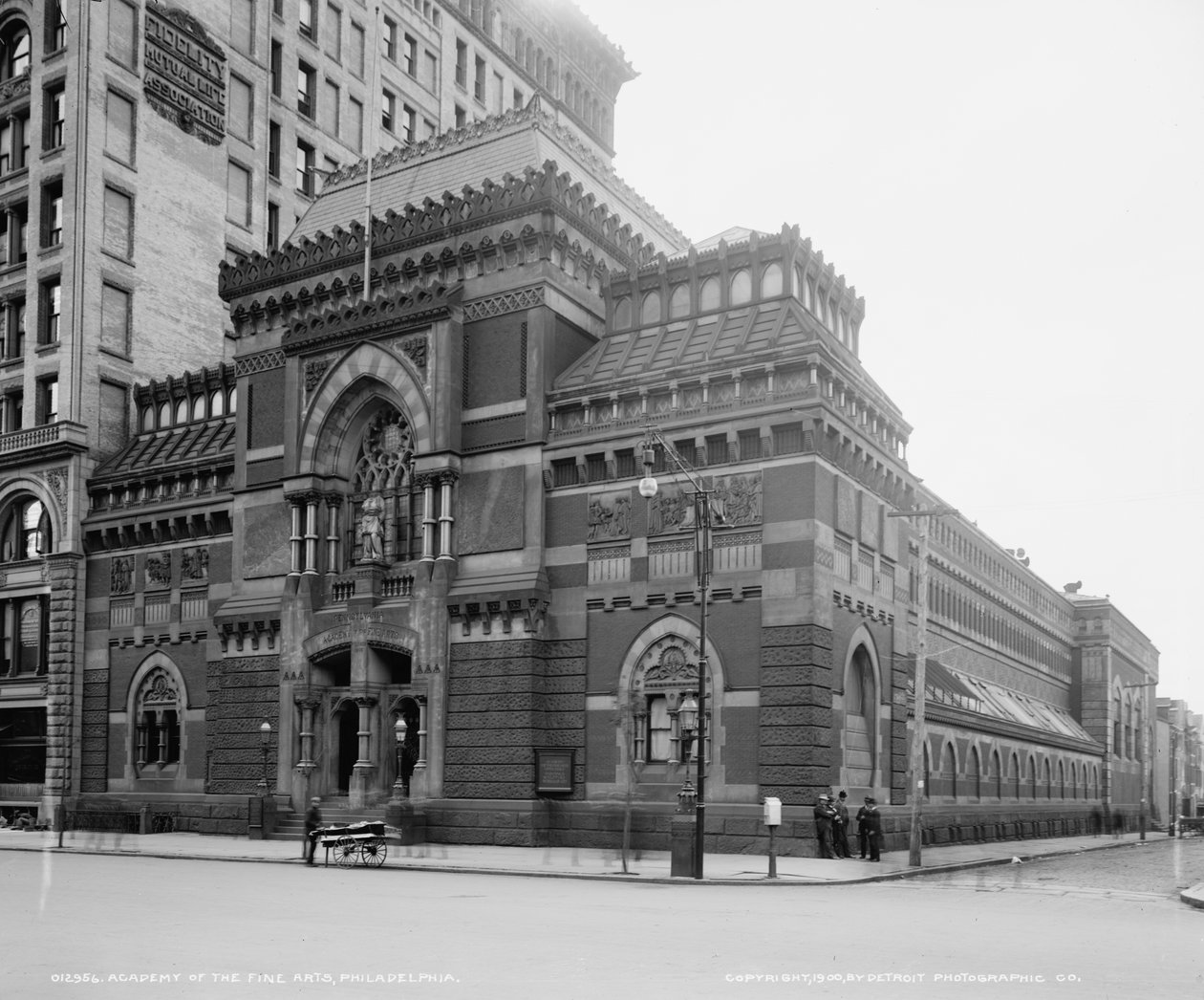 Pennsylvania Academy of the Fine Arts, Philadelphia, Pennsylvania, USA, ca. 1900 (s/hvitt-bilde) av Detroit Publishing Co.