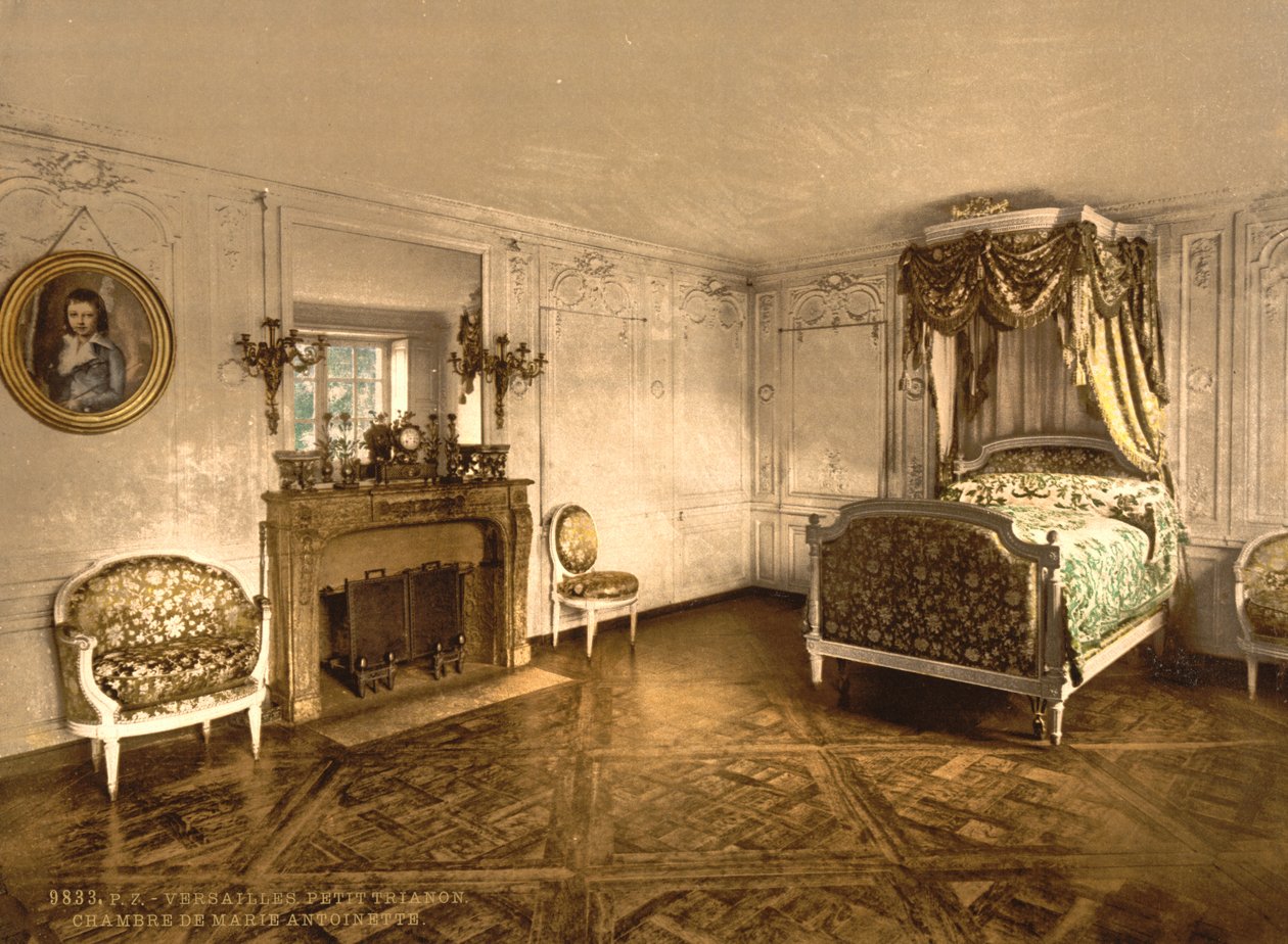 Petit Trianon, Versailles, kammer til Marie Antoinette, ca. 1890-1900 av Detroit Publishing Co.