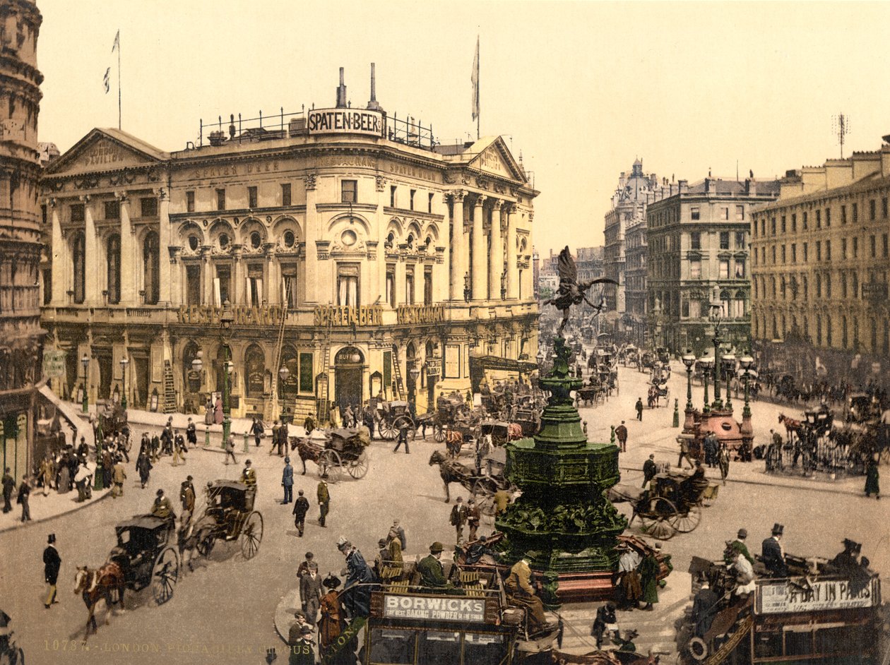 Piccadilly Circus, London, ca. 1890-1900 av Detroit Publishing Co.