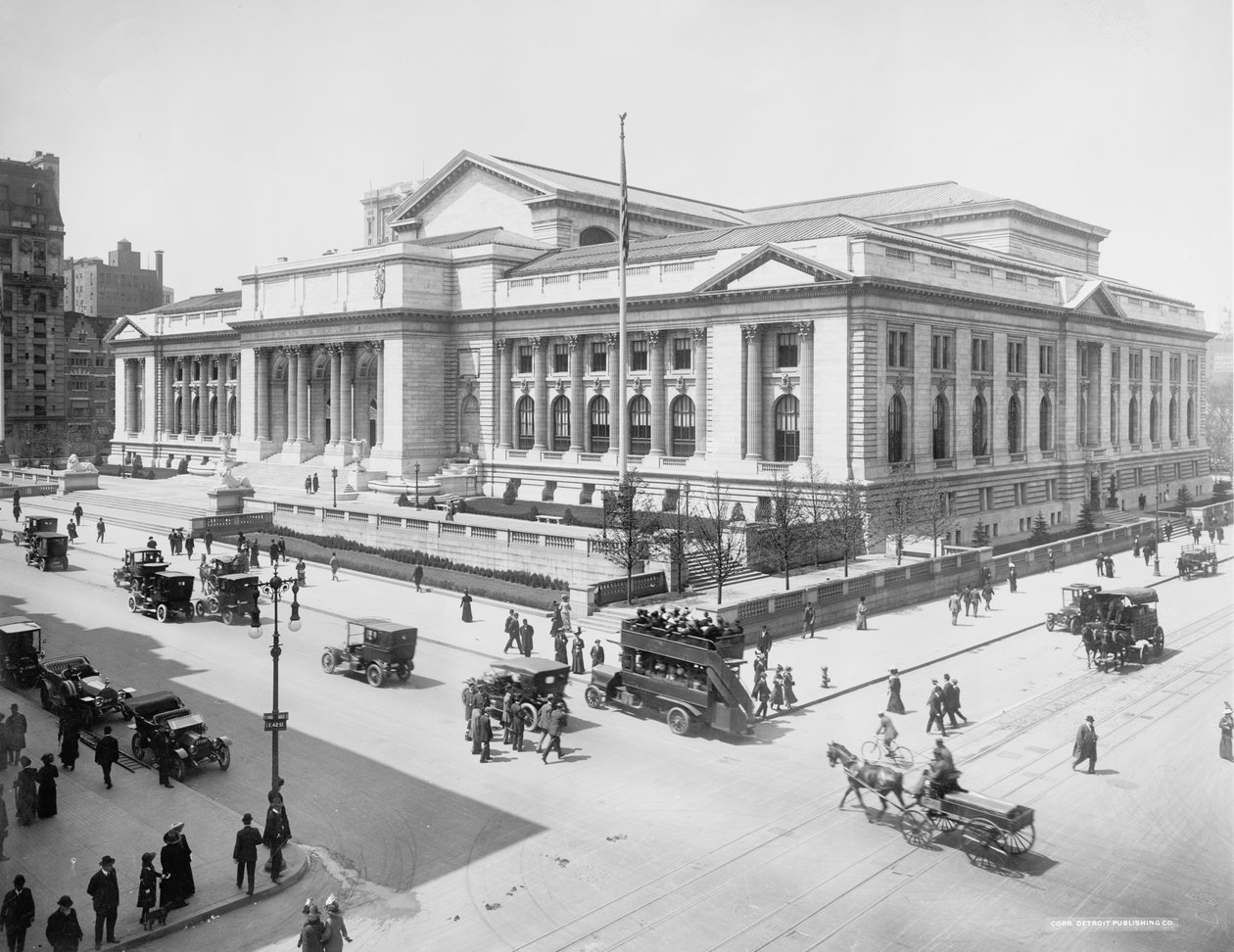 Public Library Building, New York City, USA, ca. 1915 av Detroit Publishing Co.