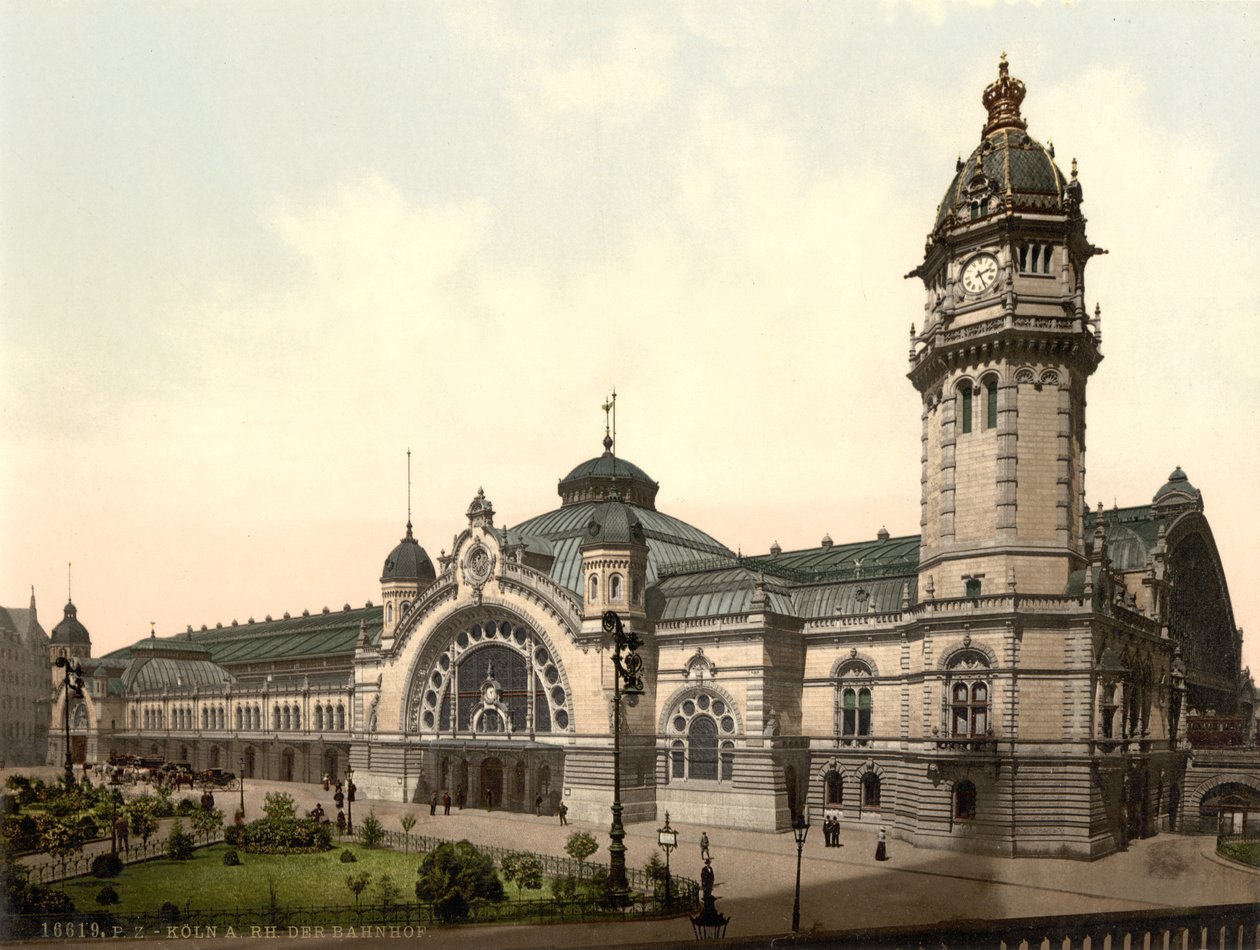 Jernbanestasjon, Köln, Tyskland, ca. 1900 av Detroit Publishing Co.