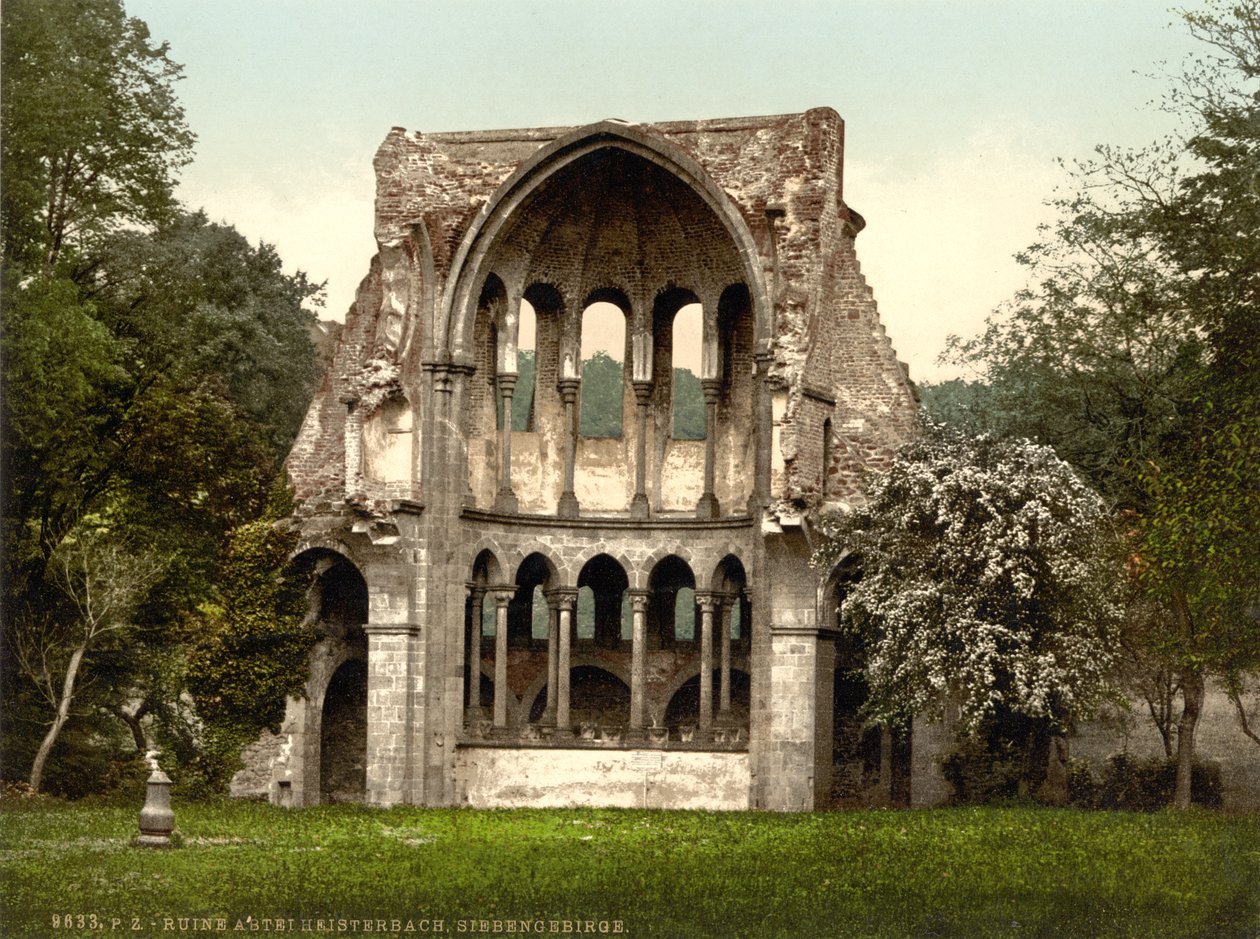 Ruinene av Heisterbach Abbey, Nordrhein-Westfalen, Tyskland, ca. 1900 av Detroit Publishing Co.