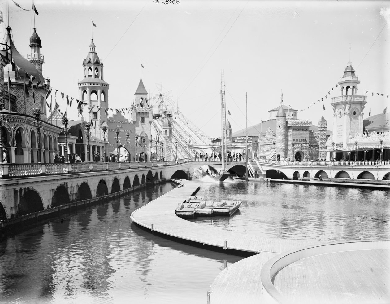 Skyt Chutes, Lune Park, Coney Island av Detroit Publishing Co.
