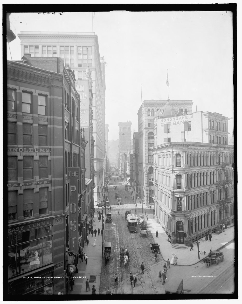 Wood St. fra Liberty Avenue, Pittsburgh, Pa. av Detroit Publishing Co.