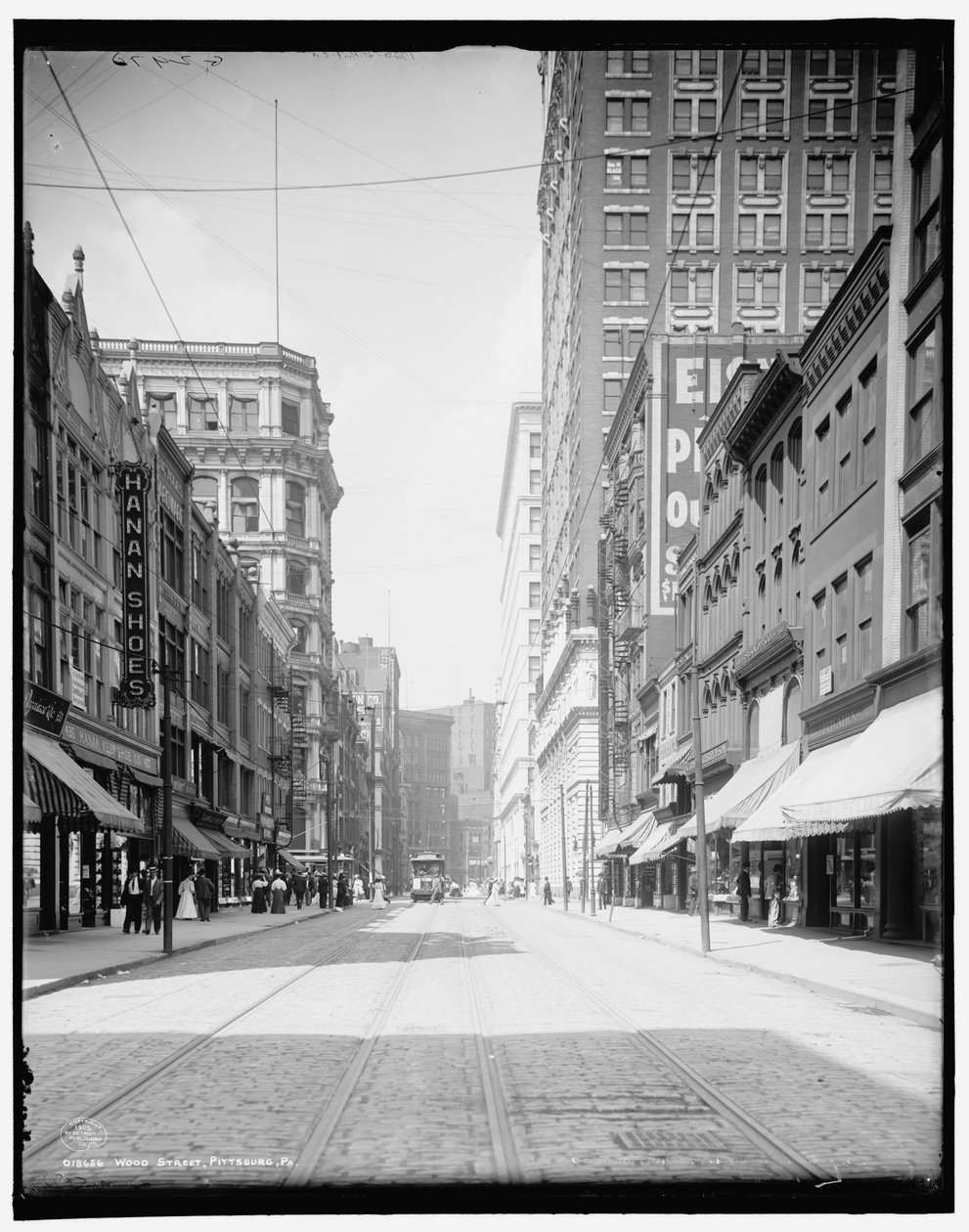 Wood Street, Pittsburgh, Pa. av Detroit Publishing Co.