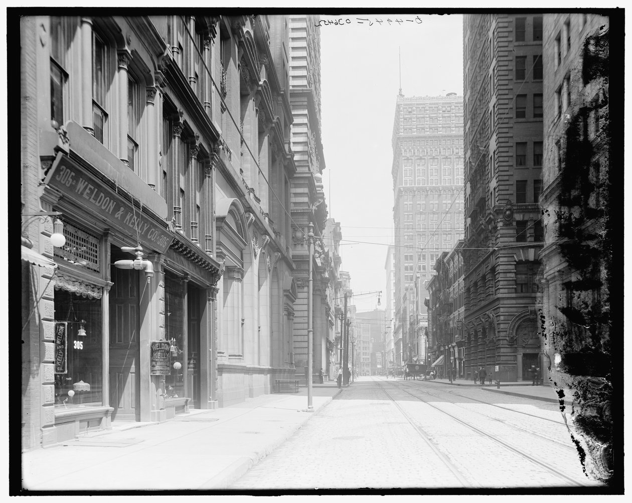 Wood Street, østover, Pittsburgh, Pa. av Detroit Publishing Co.