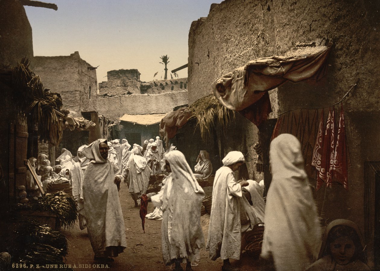 Algerisk gate i Sidi Okba, ca. 1899 (photochrom) av Detroit Publishing Co.