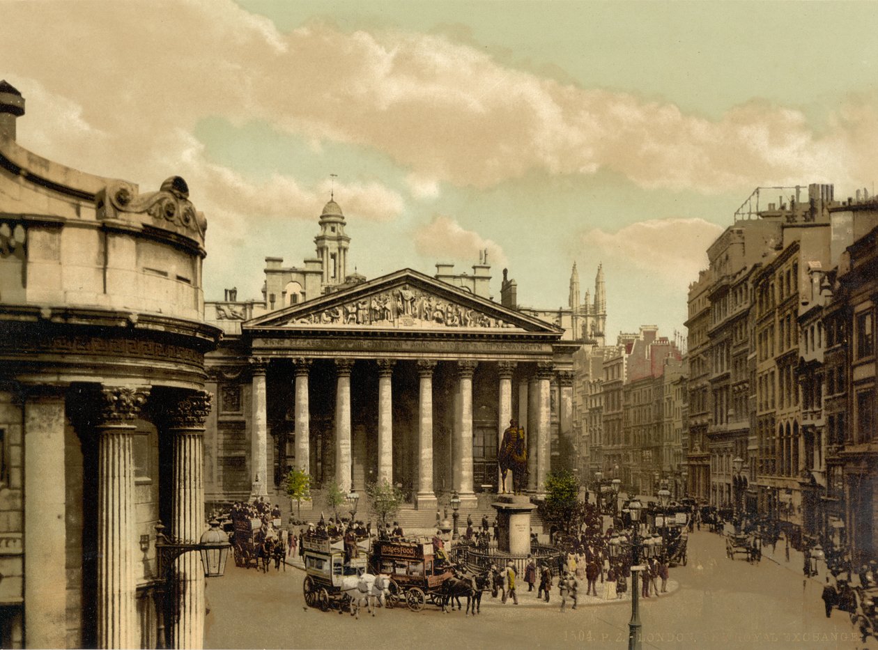 Royal Exchange, London,, ca. 1890-1900 (fotokrom) av Detroit Publishing Co.