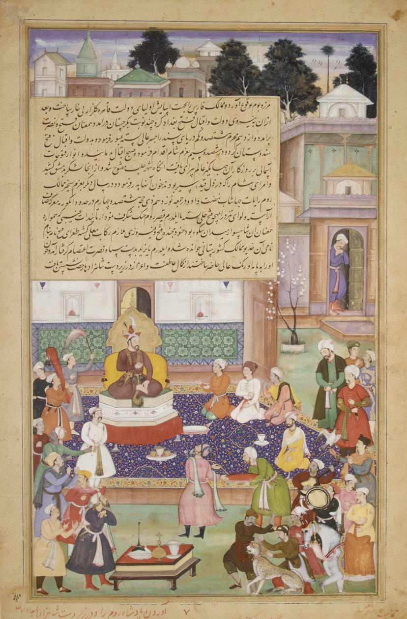 Sultan Bayazid før Timur, Folio fra en Akbarnama History of Akbar, ca. 1600. av Dharm Das